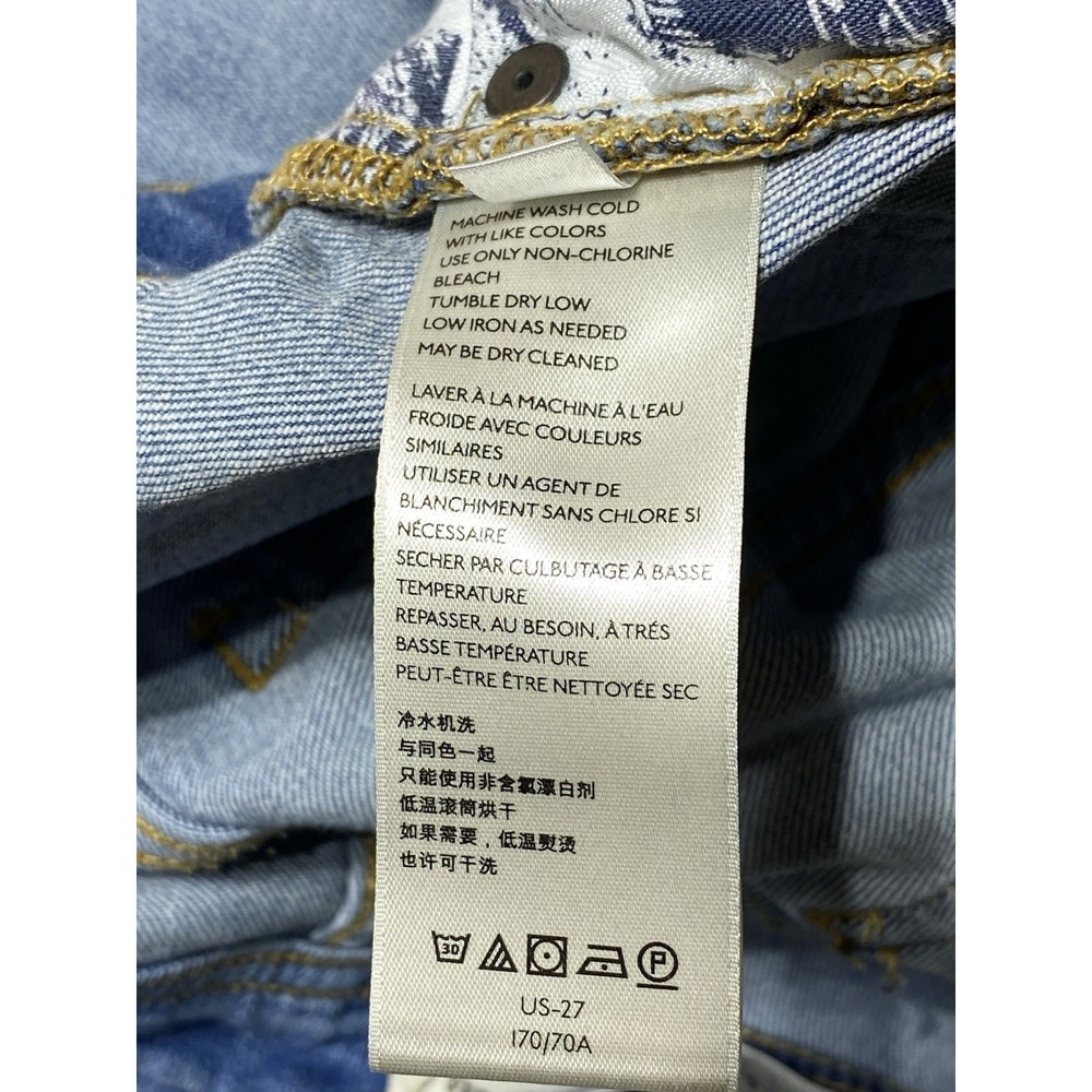 Pilcro Anthropologie Womens 27 Slim Boyfriend Jeans Distressed Light Wash - Picture 8 of 12